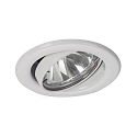 HV-Einbaustrahler FALITO, IP20, � 8.3cm, 230V AC, GU10 max. 10W, werkzeuglose Schnellmontage, schwenkbar, Edelstahl, wei�