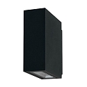 Outdoor LED wall luminaire, IP54, Up/Down, 230V, 2x3W 3000K 450lm 60�, structured graphite