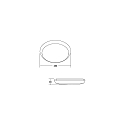 Brumberg outdoor wall luminaire MAKIRA � 25CM small, round, impact resistant IP65, powder coated, black dimmable