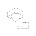 Brumberg Outdoor LED Wandeuchte QUADER, IP65, direkt 230V, 5W 3000K 310lm, Strukturgraphit