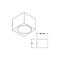 Brumberg Outdoor LED wall luminaire QUADER, IP65, direct / indirect, 230V, 8W 3000K 320lm, structured graphite