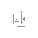 Brumberg LED Wandeinbauleuchte, IP20, eckig, 8.5x8.5cm, mit Teil-Blende und Treppen-Reflektor, 230V, 1.2W 3000K 40lm, Edelstahl / klar