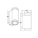 Brumberg Outdoor LED Wandanbauleuchte YLIP, 45�, 15W, 3000K-5700K, 1500lm, IP65, 230V AC, 50 Hz, schwarz