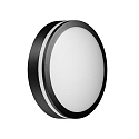 outdoor wall luminaire EYE round, impact resistant, lateral light direction IP65, black matt 