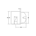 LED Doseneinbau-Leuchte WALL KIT68, IP20, eckig, 7.5 x 7.5cm, 230V, 1.5W 3000K 70lm, CRi >90, Weiß