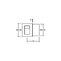Brumberg Recessed LED wall luminaire, Plug&Play 350mA, indirect, with partial cover, IP20, square, 10x9cm, 1W 3000K, matt alu / glass