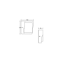 Brumberg LED Au�enwandleuchte COATIS, IP65, quadratisch, 230V AC, 12W 3000K, schaltbar, graphitgrau / opal