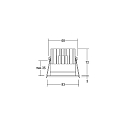 Brumberg LED Einbaudownlight ALTERO-R, 33�, 11,8W, 1800K-3000K, 620lm, IP44, DTW, rund, wei�, gold
