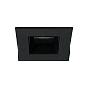 ceiling recessed luminaire ALTERO-S square, direct IP44, black dimmable