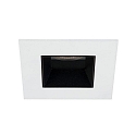 ceiling recessed luminaire ALTERO-S square, direct IP44, black, white dimmable