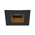 LED Einbaudownlight ALTERO-S, 33�, 8,8W, 2700K-5000K, IP44, 500mA, quadratisch, schwarz, gold
