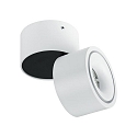 Brumberg Surface LED spot CIRCLE, surrounding light gap, adjustable, IP20, 230V AC, 6.2W 3000K 415lm 34�, structured white