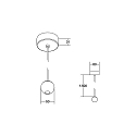 Brumberg LED-Pendelleuchte, 4,5 W, 3000 K, 38�, wei�