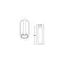 Brumberg downlight PENCIL MAXI cylindrical, surface-mounted version IP20, powder coated, white dimmable