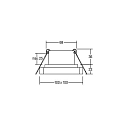 Brumberg LED Einbau-Downlight QUBIC, IP20, Direkt / Indirekt, 350mA, 9.5W / 1.5W 3000K 830/130lm 40�, CRi >90, Strukturwei�