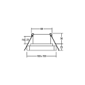 Brumberg LED Einbau-Downlight QUBIC, IP20, direkt / indirekt, 350mA, 9+2W 3000K 800lm 57�, ohne BG, CRi >90, dimmbar, schwarz
