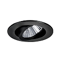 Recessed LED spot, IP20, round, � 8.2cm, Plug&Play 350mA, 7W 2700K 740lm 38�, swivelling 30�, black
