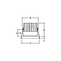 Brumberg Recessed outdoor LED downlight with funnel cover, IP54, � 8.3cm, 500mA, 9.2W 4000K 840lm 38�, structured white
