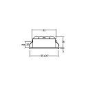 LED Einbaustrahler INDIWO83, IP20, eckig, 9.5 x 9.5cm, Plug&Play 350mA, 5.5W 3000K 550lm 36�, schwenkbar 25�