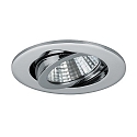 Recessed LED spot, IP20, round, � 8.2cm, Plug&Play 350mA, 7W 3000K 740lm 38�, swivelling 30�, chrome