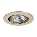 Recessed LED spot, IP20, round, � 8.2cm, Plug&Play 350mA, 7W 3000K 740lm 38�, swivelling 30�, matt champaign