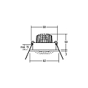 Brumberg LED Einbaustrahler PAYTON R, IP20, 350 mA, 3W, 38�, 2700K, 290lm, rund, schwenkbar, wei�, dimmbar