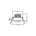 Brumberg LED Einbaustrahler PAYTON S, IP20, 350 mA, IP20, 3W, 38�, 3000K, 310lm, quadratisch, schwenkbar, wei�, dimmbar