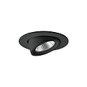 ceiling recessed luminaire KARYL swivelling, rotatable, direct IP20, black dimmable