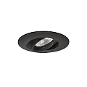ceiling recessed luminaire KARYL swivelling, rotatable, direct IP20, black dimmable