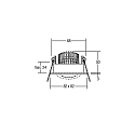 Brumberg Recessed outdoor LED spot dim2warm, IP65, 8.2 x 8.2cm, Plug&Play 350mA, 6W 1800-3000K 460lm 38�, swivelling 30�, matt alu