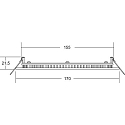 Brumberg LED Einbaupanel FLAT350, 350 mA, � 17 cm, IP44, 12W, 115�, 4000K, 1350lm, rund, schwarz