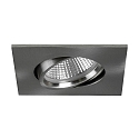 Recessed LED spot INDIWO68, IP20, square, 350mA, 5.5W 3000-1800K 550lm 36�, swivelling, dim2warm, matt nickel