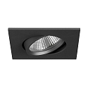 Recessed LED spot INDIWO68, IP20, square, 350mA, 5.5W 3000-1800K 550lm 36�, swivelling, dim2warm, matt titanium