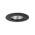 recessed luminaire BIG65 round, rigid LED IP65, black dimmable 8W 730lm 3000K 20-40� 20-40� CRI 80-89