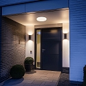 Brumberg outdoor ceiling luminaire BYAM-R MINI round, CCT Switch, impact resistant, switchable, multipower IP65, white matt 