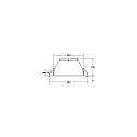 Brumberg LED Einbau-Downlight MUNA MEGA, IP20, � 28cm, 230V AC, 50W 3000/4000/5700K (CCT) 60�, UGR <19, dimmbar, wei�