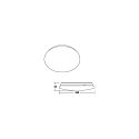 Brumberg LED Aufbauleuchte PANAY MINI, IP20 IK05, � 26cm, 230V AC, 12W 3000/4000/6000K (CCT) 700lm 120�, dimmbar, wei� gl�nzend
