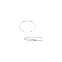 Brumberg LED Aufbauleuchte PANAY MAXI, IP20 IK05, � 38cm, 230V AC, 24W 3000/4000/6000K (CCT) 2600lm 120�, dimmbar, wei� gl�nzend