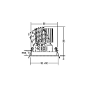 Brumberg LED Einbaustrahler ARUN, 350mA Plug&Play, eckig, 1-fach, 12.2W 3000K 1300lm 29�, schwenkbar, Strukturwei�
