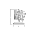 Brumberg LED System-Einbaustrahler COUPLED, 500mA, 8.9W 3000K 950lm 34�, CRi >90, Wei�