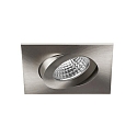 LED Einbaustrahler OLENI-S, IP20, 8.5 x 8.5cm, 230V, 6.7W 3000K 570lm 38�, CRi >80, dimmbar, schwenkbar, nickel matt