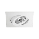 LED Einbaustrahler OLENI-S, IP20, 8.5 x 8.5cm, 230V, 6.7W 3000K 570lm 38�, CRi >80, dimmbar, schwenkbar, wei�