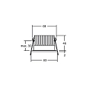 Brumberg LED Einbau-Downlight ODEMAR, IP20, rund, � 8cm, 230V, 6W 1800-3000K 38�, CRi >90, r�ckversetzt, dim-to-warm, strukturschwarz