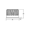Brumberg LED Modul MR16 mit Linsenoptik Set, 50�, 7,2W, 350mA, 34mm, 3CCT, IP20, Phasenabschnitt dimmbar, inkl. Konverter