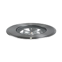 LED in-ground luminaire HYBRIDE FLAT, V4A, IP67 IK08, 24V DC, 12W 3000K 890lm 30�, passable up to 1t
