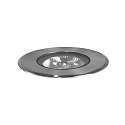 LED in-ground luminaire HYBRIDE FLAT, V4A, IP67 IK08, 24V DC, 6W 3000K 420lm 30�, passable up to 1t