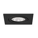 Einbaudownlight ITANSA S, 1GX5,3, IP54, quadratisch, starr, schwarz matt