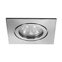 Outdoor NV-Einbau-Downlight, 4VA, IP54, quadratisch, 12V AC, GX5.3 max. 35W, starr, Edelstahl
