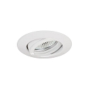 HV-Einbaustrahler BREENA-R, IP20, rund, � 8.8cm, 230V, GU10 max. 10W, schwenkbar, Zink-Guss, wei� gl�nzend