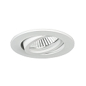 Einbaustrahler TIRREL-R, IP20, rund, 230V AC, GU10 max. 50W, schwenkbar, mit Abstandhalter, Aluminium, strukturwei�